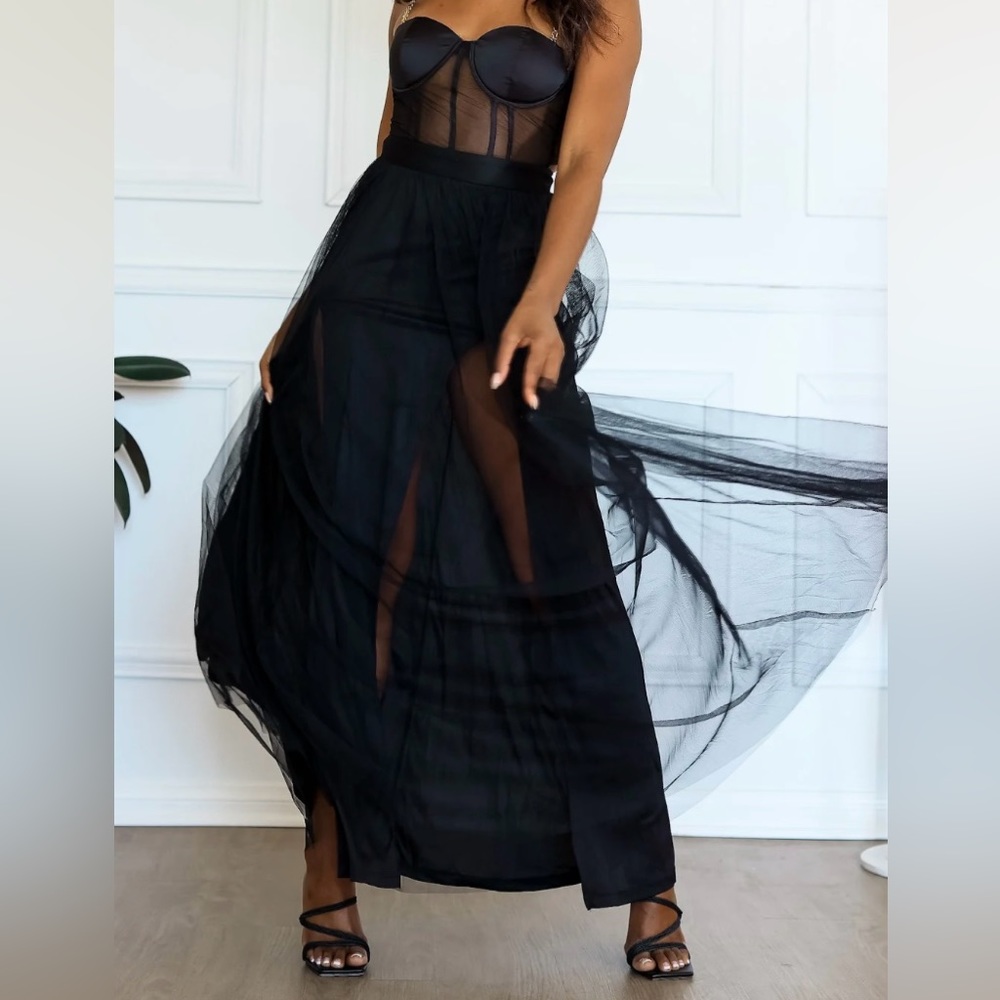 Black corset dress